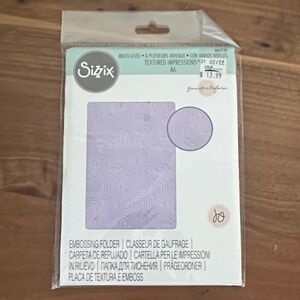 Sizzix Purple Embossing Folder with Rainbow Design